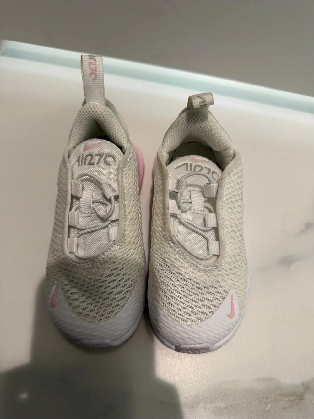 Nike Kids Air 270 Slip-On Sneakers - White & Light Pink